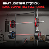 PAPABABE Barbell, 7ft Olympic Barbell 45lb Solid Chrome, 2-Inch Sleeves with Hybrid Needle Bearings & Bushings with Anti-Scratch,1000lbs Capacity Home Gym Bar for Stable Training (Silver)