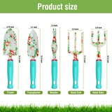 Garden Tools Set, JUMPHIGH 10 PCS Heavy Duty Gardening Tools Includes Hand Trowel Rake Weeder Pruner, Gardening Gifts for Women