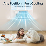 ZAFRO 12000BTU Window Air Conditioners Cool up to 550 Sq. Ft,2 Cooling & Fan Speeds,Ultra-Quiet, Remote Control, White[2025New]