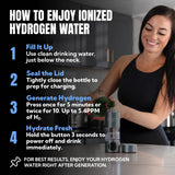 EVOLV Hydrogen Water Bottle Generator - SPE & PEM Water Ionizer 5PPM, Highest Concentrated Dose - 8oz Hydrogenated Water Bottle for Improved Energy & Inflammation Support - Convenient & Easy to Use