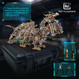 MechPuConToy 3D Metal Puzzle Model, Surrealistic Creative Gorekia Mechanical Dragons Jigsaw Puzzles Assembly Kits, Home Decor Dsiplay Model for Adults and Teens (2900+PCS)