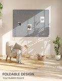 Fluxynara Felt Bulletin Board, 47.2" x 35.4", Slate Gray