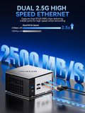 GMKtec Mini PC M8 Desktop Computer AMD Ryzen PRO 6650H (6C/12T 4.50Ghz) Dual NIC LAN 2.5GbE, 16GB LPDDR5 RAM + 512GB Hard Drive PCle SSD, Oculink, USB4, HDMI, USB-C