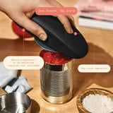 Battery Operated Electric Can Opener with Automatic Cutting for Hands Free Kitchen Use (Black)