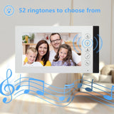 Wired Video Intercom System,7 Inch Ring Video Doorbell with IR Night Vision,HD Camera Kits,IR Outdoor Camera,Dual-Way Intercom for Villa Home Office Apartment (1 Bell +6 Monitor)
