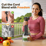 Cordless Stick Immersion Blender 5-in-1, Ritus 13000RPM Soup Blender Rechargeable Handheld Mixer For Baby Food & Smoothies