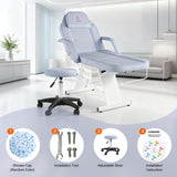 LUXMARS Facial Chair Massage Table 73in 3-Section Multipurpose Massage Bed Professional Tattoo Table Salon Spa Equipment for Facial Spa Beauty Spa Salon Equipment-Purple