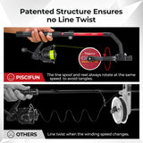 Piscifun Speed X Fishing Line Spool with Unwinding Function No Twist Line with Adjustable Aluminium Handle for Spinning Reel, Bait Reel and Spincast Reel