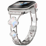 Bling Silver Band Compatible with Apple Watch Bands for Women 49mm 44mm 45mm 46mm 42mm Series 11 10 Ultra 9 8 7 6 5 4 1 2 3, Cute Metal Brazalete, Adjustable Bracelet for Iwatch Band Jewelry Colorful