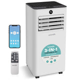 SereneLife 8000 BTU Portable Air Conditioner, Small AC with Dehumidifier and Fan, Wifi Function, Mini AC Unit with 350 Sq. Ft. Coverage, Timer Settings Up to 24 Hours, Includes Remote Control