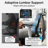 Armless Home Office Chair, Desk Chair with Wheels, Adjustable Height Reading Chair