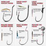 MadBite by KastKing 400-Pieces Freshwater Terminal Tackle Kit, Endorsed by Fishing Expert, Build 19+ Rigs, Fishing Hooks Accessory Kit, Fishing Gear, Weights&Sinkers, Jig Hooks, Floats and Bobber