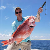 SAN Like Telescopic Fishing Gaff,Aluminum/Fiberglass Pole with Nonslip Rubber Handle,Stainless Steel Hook with M8 Screw, Fish Gaff Can Float When Extending - Good for Freshwater and Saltwater Fishing