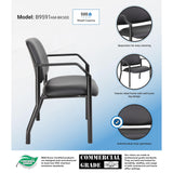 Boss Office Products Guest Chair 500 lb. Weight Capacity in Black