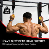 FitBeast Pull Up Ball Grips & Finger Straps Set – Grip Balls for Dead Hangs, Pull Ups, Climbing & Home Gym Training (Black)