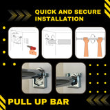 DreamGYM Doorway Pull-up Bar - Chin-up Bar - Swing Support Bar DreamGYM