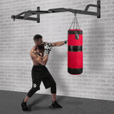 Kipika 48" Ceiling Mounted Pull Up Bar, Heavy Duty Multi-Grip Chin Up Bar,Mounted Pullup Bar, Adjustable Height, Pull Up Bands for Chin Ups & Body Stretching, Ideal for Home Gym and Strength Training (48" Wall Mounted Pull Up Bar)