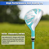 MAZEL 12 Pieces Men's Complete Golf Clubs Set or Individual Golf Clubs - Titanium Driver (Complete Golf Set, Light Blue)