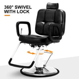 Artist hand Hydraulic Recline Barber Chair Salon Chair for Hair Stylist Heavy Duty Tattoo Chair Shampoo Beauty Salon Equipment