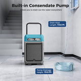 ALORAIR LGR Commercial Dehumidifier with Pump & Drain Hose, Portable Industrial Dehumidifiers with Wheels for Water Damage Restore, Basement, Garage, 5 Years Warranty