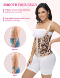 SHAPSHE Waist Trainer for Women, Tummy Control Sports Girdle, Workout Body Shaper with Adjustable Shoulder Strap Khaki M