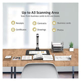V8 Book Document Scanner High Definition 8MP Portable Scanner for Office Teacher,Capture Size A3 Multi-Language
