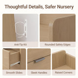 MAMAZING Keeva Pro 6-Drawer Baby Dresser with Changing Table, Easy Assembly