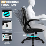 FelixKing Office Chair - Ergonomic Desk Chair Breathable Mesh Task with Wheels and Lumbar Support Home Desk Office Chairs with Flip up Armrest Rolling Swivel for Home Computer Black Pack of 10