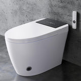Modern Smart Toilet with Built-In Bidet, Electric Toilet, Auto Open/Close Lid, Heated Seat, Dual Auto Flush & Foot Sensor, Tankless, Warm Water Wash & Dryer, Wireless Remote, 1000g MaP