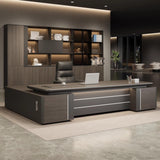 L-Shaped Executive Desk with Storage Drawers, Modern Office Furniture for Home & Workplace, Stylish Management Table for Spacious Workspace