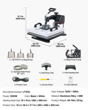 360° Swing Away, Heat Up Fast and Even, Digital Precise Control, Sublimation Press Machine for T-Shirts, Mugs