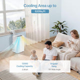 Aoxun 12000BTU Portable Air Conditioner with Heater, 5-in-1 Portable AC Unit with Cooling & Heating, Fan & Dehumidifier up to 520 sq.ft, 24H Timer, Remote Control and Window Kit Included, White