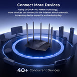 Tenda WiFi 6 Router, AX3000 Dual Band Gigabit Wireless Router for Home, 4 Gigabit Ports, Easy Setup, VPN Support, Parental Controls, WPA3 Security, MU-MIMO & OFDMA(RX12Pro)