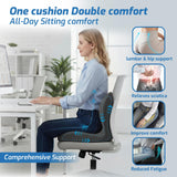 XZdream Ergonomic Seat Cushion,Office Chair Cushion with Lumbar Support Pillow,Memory Foam Car Seat Cushions,Designed for Sciatica