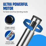 TEGH Immersion Blender Handheld, 8-Speed 4-in-1 Stainless Steel Hand Blender Stick | Electric Hand Mixer & Food Processor
