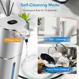 Automatic Foaming Soap Dispenser with Digital Display, 6-Level Foam Adjustable, Rechargeable, 12.8oz/ 380ml Wall Mounted Touchless Hands Free Auto Dispenser for Kitchen, Bathroom, Hotel, Restaurant