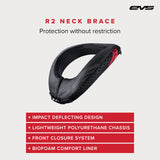EVS R2 Rce Collar, Neck Support Karting/Motocross/Off-Road, Black, Adult
