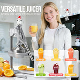 Manual Juicer, Sopito Effortless Citrus Squeezer Professional Safety Stainless Steel Hand Press Juicer, Ideal for Extracting Juice