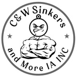 Flat Bank Sinkers (1oz-20oz) (5oz, 24pk) C&W SINKERS AND MORE