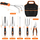 Gardening Tool Set, CHRYZTAL Stainless Steel Heavy Duty Gardening Tool Set, with Non-Slip Rubber Grip