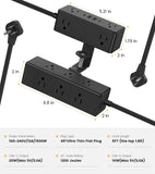 VILONG Dual Layer Desk Clamp Power Strip, 13 Outlets, 20W USB-C, 5FT Cord