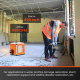 Abestorm HEPA Air Scrubber with UV-C Light, up to 600 CFM, Negative Ion