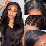 Aicrelery 13x6 Body Wave Lace Front Wigs Human Hair 20 Inch 13x6 Reddish Brown Lace Front Wigs Human Hair 34 Inch