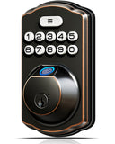 Veise KS02A Fingerprint Door Lock, Keypad Deadbolt, Oil Rubbed Bronze