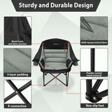 Youtanic Oversized Camping Chair, Portable Folding Camping Chairs with Side Pocket, Cup Holder and Carry Bag, Heavy Duty Outdoor Camping Chairs for Adults, Fishing, Sports, Trip, up to 400lbs, Style 4