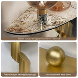 WOOOFA Modern Gold Console Table, Entryway Table with Smart Sensor Lights