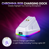 Wireless Gaming Mouse, Tri-Mode 2.4GHz/USB-C/Bluetooth Wireless Mouse with RGB Charging Dock