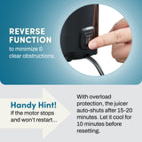 Masticating Juicer Machines, 12-inch Juicer, Masticating Cold Press Juicer Machines Elite Gourmet