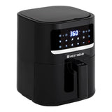 West Bend Compact Air Fryer 5-Quart Capacity with Digital Controls and 10 Cooking Presets, Nonstick Frying Basket, 1500-Watts, Black West Bend