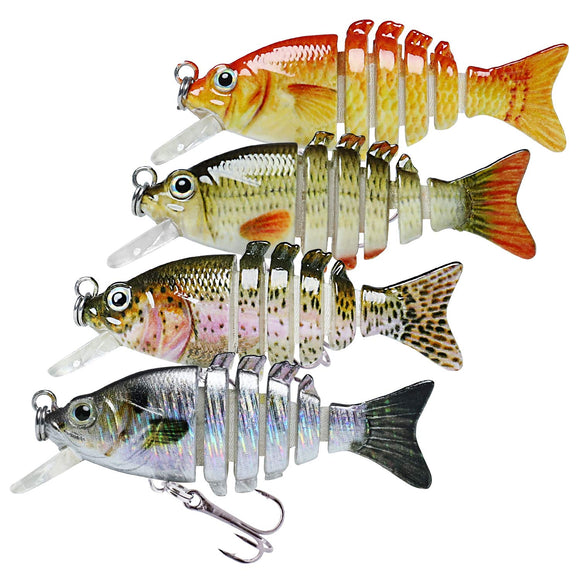 TRUSCEND Fishing Lures for Freshwater and Saltwater, Lifelike Swimbait for Bass Trout Crappie, Top Water Fishing Lure, Amazing Fishing Gifts for Men, Must-Have for Family Fishing Gear TRUSCEND
